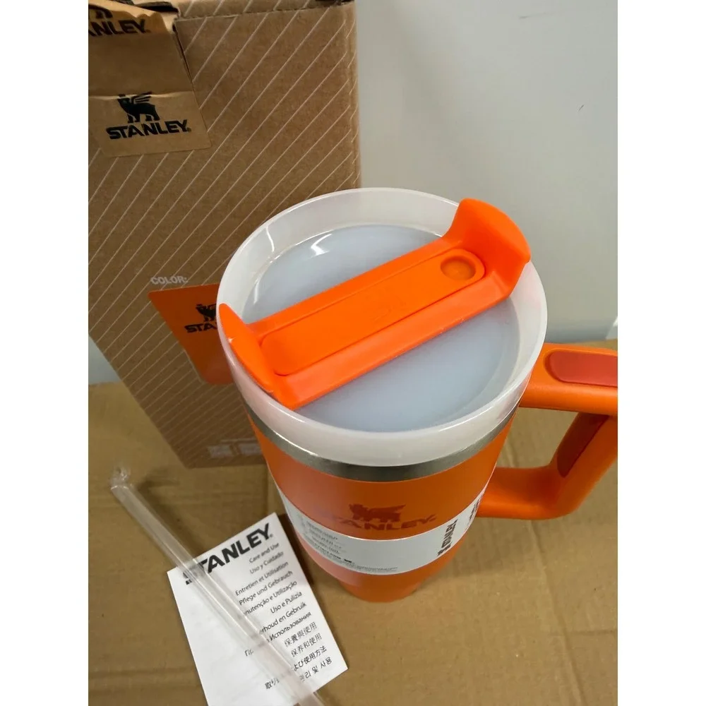 Stanley Quencher H2.0 FlowState Tumbler 40oz Insulated orange Cup New - Picture 4 of 9